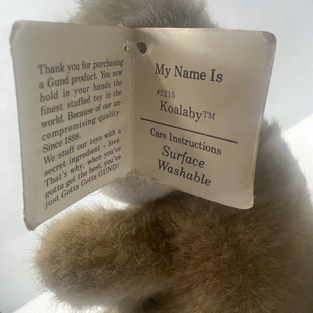 Vintage 7"‎ Sitting GUND Brown Koala Bear Plush. New With Tags. Koalaby #2215. - Picture 8 of 9